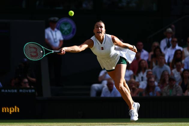 Sport Bilder des Tages Aryna Sabalenka during her fourth round match Wimbledon Tennis Championships, Day 7, The All England Lawn Tennis and Croquet Club, London, UK - 05 Jul 2026London The All England Lawn Tennis and United Kingdom  Copyright: xJamesxMarsh Shutterstockx 16976811ep