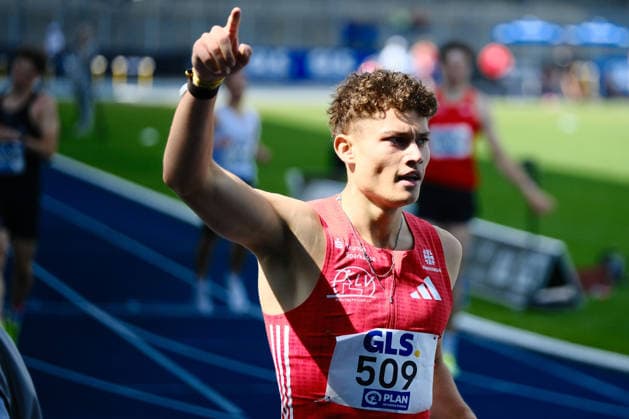 Deutsche Meisterschaften U23 U18; Bochum-Wattenscheid, 05.07.2026 Owe Fischer-Breiholz (Königsteiner LV, HE) gewinnt die 400m Hürden der Männer im U23 Finale und feiert; Deutsche Meisterschaften U23 U18; Bochum-Wattenscheid, 05.07.2026 *** German U23 and U18 Championships, Bochum-Wattenscheid, July 5, 2026: Owe Fischer Breiholz of Königsteiner LV wins the men’s 400-meter hurdles in the U23 final and celebrates at the German U23 and U18 Championships in Bochum-Wattenscheid, July 5, 2026 Copyright: xBEAUTIFULxSPORTS Piepenstockx