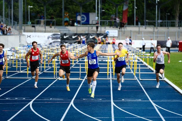Deutsche Meisterschaften U23 U18; Bochum-Wattenscheid, 05.07.2026 Luca Koch (LAC Erdgas Chemnitz, SN) gewinnt sein Halbfinale über 110m Hürden ; Deutsche Meisterschaften U23 U18; Bochum-Wattenscheid, 05.07.2026 *** German U23 and U18 Championships, Bochum-Wattenscheid, July 5, 2026: Luca Koch of LAC Erdgas Chemnitz (SN) wins his semifinal in the 110-meter hurdles at the German U23 and U18 Championships in Bochum-Wattenscheid, July 5, 2026 Copyright: xBEAUTIFULxSPORTS Piepenstockx