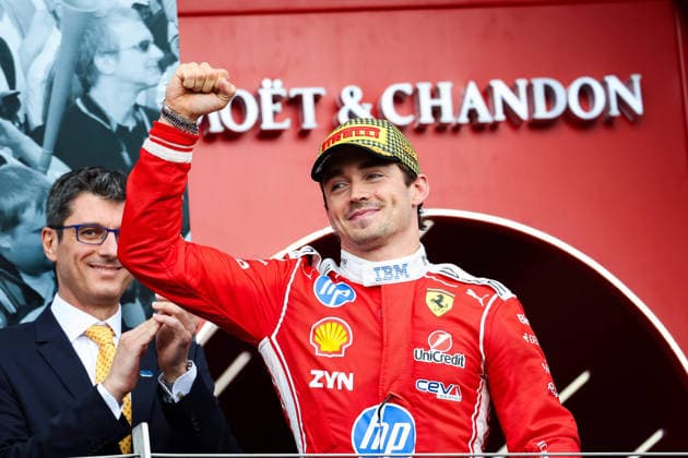 F1 - BRITISH GRAND PRIX 2026 LECLERC Charles (mco), Scuderia Ferrari SF-26, portrait podium during the Formula 1 British Grand Prix 2026, 9th round of the 2026 Formula One World Championship, WM, Weltmeisterschaft from July 3 to 5, 2026 on the Silverstone Circuit, in Silverstone, United Kingdom - SilverstoneUnited Kingdom  Copyright: xEricxAlonsox