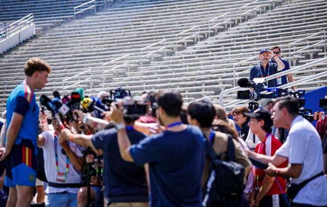 Spain national team, Nationalteam World Cup 05 07 2026 Rafael Louzan, President of RFEF during the Spanish national team s training session at Cotton Bowl in Dallas, United States of America on July 05, 2026. Photo (PGS Photo Agency) Chattanooga usa Copyright: xPGSxPhotoxAgencyx