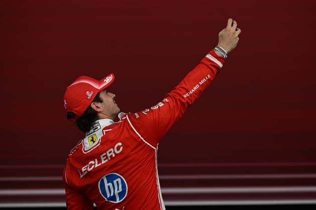 Charles Leclerc wins British Grand Prix NORTHAMPTONSHIRE, UNITED KINGDOM - JULY 5: Charles Leclerc of Ferrari celebrates the victory after racing on the British Grand Prix, ninth round of the 2026 Formula 1 World Championship, WM, Weltmeisterschaft at Silverstone Circuit in Silverstone, Northamptonshire, United Kingdom on July 5, 2026. Rasid Necati Aslim Anadolu Northamptonshire United Kingdom. Editorial use only. Please get in touch for any other usage.  Copyright: x2026xAnadoluxRasidxNecatixAslimx
