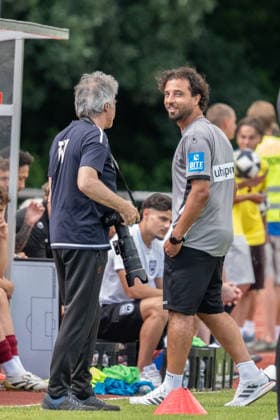 Trainer Daniel Jungwirth (SSV Ulm 1846 Fußball) freundlich laechelnd TSV Berg vs SSV Ulm, Fussball, Freundschaftsspiel, 05.07.2026 TSV Berg vs SSV Ulm, Fussball, Freundschaftsspiel, 05.07.2026 Leutkirch *** Coach Daniel Jungwirth, SSV Ulm 1846, soccer, smiling warmly; TSV Berg vs. SSV Ulm, soccer, friendly match, July 5, 2026; TSV Berg vs. SSV Ulm, soccer, friendly match, July 5, 2026, Leutkirch Copyright: xEibner-Pressefotox EP_EER