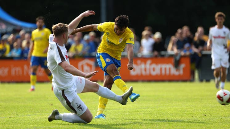 FT Braunschweig vs. Eintracht BS, Testspiel Braunschweig, 05.07.2026, Fußball, Herren, Saison 2026 27, Freie Turnen Braunschweig vs Eintracht Braunschweig, Testspiel, Johan Gomez (Eintracht Braunschweig) Niedersachsen Deutschland *** FT Braunschweig vs. Eintracht BS, Friendly Match in Braunschweig, July 5, 2026, Soccer, Men s, 2026–27 Season, Freie Turnen Braunschweig vs. Eintracht Braunschweig, Friendly Match, Johan Gomez, Eintracht Braunschweig, Lower Saxony, Germany