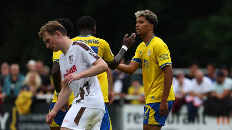 FT Braunschweig vs. Eintracht BS, Testspiel Braunschweig, 05.07.2026, Fußball, Herren, Saison 2026 27, Freie Turnen Braunschweig vs Eintracht Braunschweig, Testspiel, Yann Sturm (Eintracht Braunschweig) Niedersachsen Deutschland *** FT Braunschweig vs. Eintracht BS, Friendly Match in Braunschweig, July 5, 2026, Soccer, Men s, 2026–27 season, Freie Turnen Braunschweig vs. Eintracht Braunschweig, Friendly Match, Yann Sturm, Eintracht Braunschweig, Lower Saxony, Germany