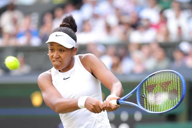 Naomi Osaka, JPN, during fourth round of 2026 All England Lawn Tennis Championships at Wimbledon, womens singles, London, 05 07 2026; - *** Naomi Osaka (JPN) during the fourth round of the 2026 All England Lawn Tennis Championships at Wimbledon, women s singles, London, July 5, 2026 