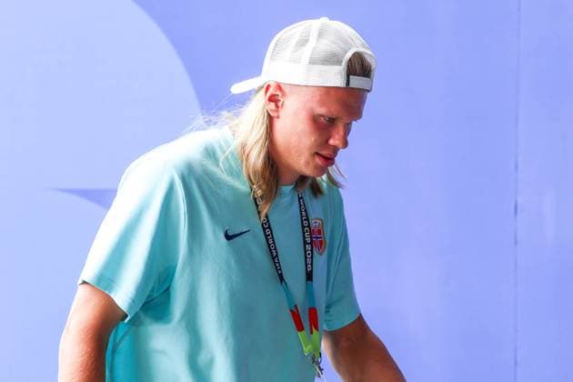 RECORD DATE NOT STATED FIFA World Cup, WM, Weltmeisterschaft, Fussball 2026 - Round of 16 - Brazil v Norway Erling Haaland player of Norway arrives for the match against Brazil to the Round of 16 at the FIFA World Cup, at New York New Jersey Stadium, in East Rutherford, United States, on Sunday, July 05, 2026.(Foto: William Volcov Brazil Photo Press IMAGO) Sports East Rutherford NJ United States Copyright: xWILLIAMxVOLCOVx