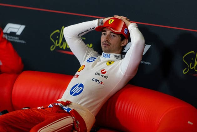 July 5, 2026, Silverstone, Northamptonshire, United Kingdom: CHARLES LECLERC (16, Scuderia Ferrari HP, MCO, Monegasque F1 Driver, SF-26) during the FIA press conference, PK, Pressekonferenz after the race at the Formula 1 Pirelli British Grand Prix 2026 at Silverstone Circuit F12026: British Grand Prix  - ZUMAr193 20260705_zsp_r193_188 Copyright: xSaraxRuffonix
