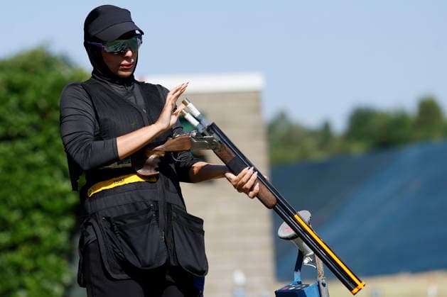 ISSF World Cup Shotgun Hassani Maryam of Bahrain ejects shells from a shotgun during the ISSF World Cup Shotgun day one at the Concaverde Shooting Range in Lonato del Garda, Italy, on July 5, 2026. Lonato del Garda Brescia Italy  Copyright: xRichardxMorganox originalFilename:morgano-issfworl260705_npvvs.jpg