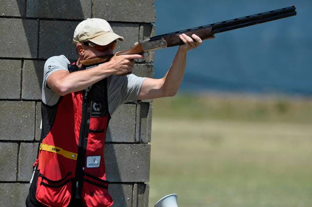 ISSF World Cup Shotgun Krause Tim Maurice of Germany shoots during the ISSF World Cup Shotgun day one at the Concaverde Shooting Range in Lonato del Garda, Italy, on July 5, 2026. Lonato del Garda Brescia Italy  Copyright: xRichardxMorganox originalFilename:morgano-issfworl260705_npMnu.jpg
