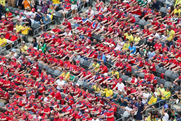 July 5, 2026, East Rutherford, New Jersey, USA: The Norway fans getting ready for the 2026 FIFA World Cup, WM, Weltmeisterschaft, Fussball round of 16 match between Brazil and Norway at MetLife Stadium in East Rutherford, NJ East Rutherford USA - ZUMAr225 20260705_zsp_r225_005 Copyright: xScottxRausenbergerx