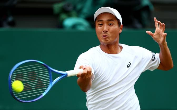 Shintaro Mochizuki during his fourth round match. Wimbledon Tennis Championships, Day 7, The All England Lawn Tennis and Croquet Club, London, UK - 05 Jul 2026London The All England Lawn Tennis and United Kingdom  Copyright: xJamesxMarsh Shutterstockx 16976811hq