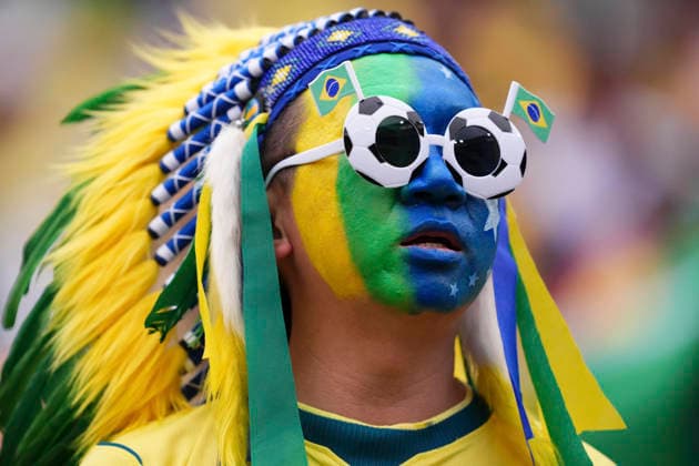 July 5, 2026, East Rutherford, New Jersey, United States: Supporter of Brazil poses for the photo during the FIFA World Cup, WM, Weltmeisterschaft, Fussball 2026 Round Of 16 match between Brazil and Norway at New York New Jersey Stadium on July 05, 2026 in East Rutherford, New Jersey. East Rutherford United States - ZUMAa181 20260705_zaa_a181_003 Copyright: xJosexBretonx