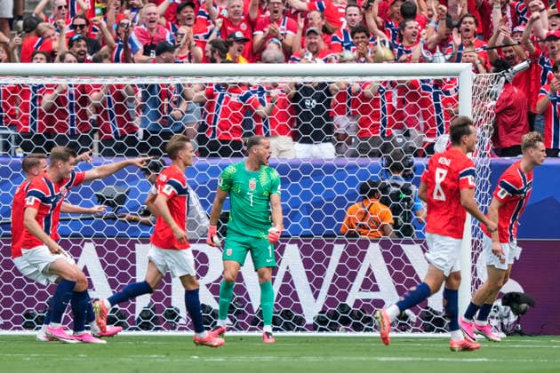 Fotball-VM 2026: Brasil - Norge East Rutherford, New Jersey , USA 20260705. Norges keeper orjan Haskjold Nyland etter a ha reddet straffespark under 8-delsfinalen mellom Brasil og Norge under fotball-VM 2026 pa New Jersey stadion. Foto: Fredrik Varfjell NTB East Rutherford, New Jersey USA EDITORIAL USE ONLY. RESTRICTED USE FOR BETTING COMPANIES Ref:_SPOHdXJa7rcIl4.jpg *** 2026 FIFA World Cup Brazil Norway East Rutherford, New Jersey, USA 20260705 Norway’s goalkeeper Orjan Haskjold Nyland after saving a penalty kick during the Round of 16 match between Brazil and Norway at the 2026 FIFA World Cup at New Jersey Stadium. Photo: Fredrik Varfjell, NTB, East Rutherford, New Jersey, USA EDITORIAL USE ONLY RESTRICTED USE FOR BETTING COMPANIES  Copyright: xFredrikxVarfjellx xNTBx