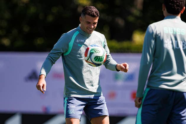 Granit Xhaka seen during Official training session of Switzerland national team, Nationalteam before Round of 16 game with Colombia (Gal Amador Ball Raw Images) Vancouver National Soccer Development Center Canada Copyright: xGaelxAmadorx gaelamador_switzerlandmd-2_05072026-8