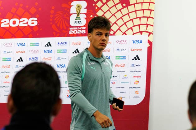 Ardon Jashari seen during Official training session of Switzerland national team, Nationalteam before Round of 16 game with Colombia (Gal Amador Ball Raw Images) Vancouver National Soccer Development Center Canada Copyright: xGaelxAmadorx gaelamador_switzerlandmd-2_05072026