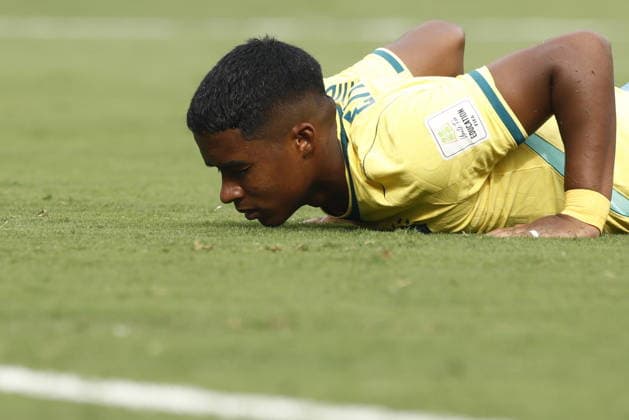 FIFA World Cup, WM, Weltmeisterschaft, Fussball 2026 - Round of 16 - Brazil vs Norway Endrick of Brazil reacts after missing to score during the FIFA World Cup 2026 Round of 16 match Brazil against Norway, in New Jersey, USA, 05 July 2026. EAST RUTHERFORD United States  Copyright: xWILLxOLIVERx