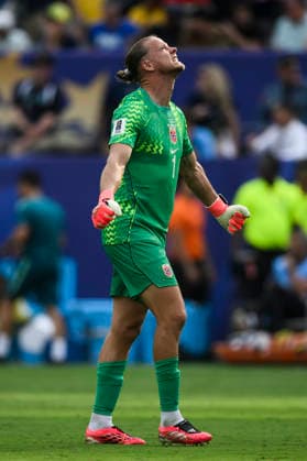 Brazil v Norway - FIFA World Cup, WM, Weltmeisterschaft, Fussball 2026 Orjan Nyland of Norway celebrates during the FIFA World Cup 2026 round of 16 football match between Brazil and Norway. East Rutherford United States Copyright: xNicolòxCampox