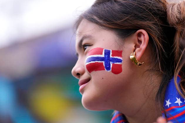 Brazil v Norway: Round of 16 - FIFA World Cup, WM, Weltmeisterschaft, Fussball 2026 Supporter of Norway poses for the photo during the FIFA World Cup 2026 Round Of 16 match between Brazil and Norway at New York New Jersey Stadium on July 05, 2026 in East Rutherford, New Jersey. East Rutherford NJ United States  Copyright: xJosexBretonx originalFilename:bretonhernandez-brazilvn260705_np3QQ.jpg