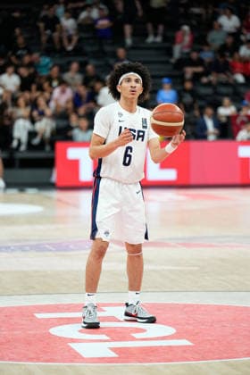 United States v Serbia: Final - FIBA U17, U 17 Basketball World Cup 2026 Cayden Daughtry of the United States takes a free throw during the FIBA U17 Basketball World Cup final match between the United States and Serbia at BDC Main Venue in Istanbul, Turkey, on July 5, 2026. Istanbul Istanbul Turkey  Copyright: xYagizxGurtugx originalFilename:gurtug-usavserb260705_np4DO.jpg