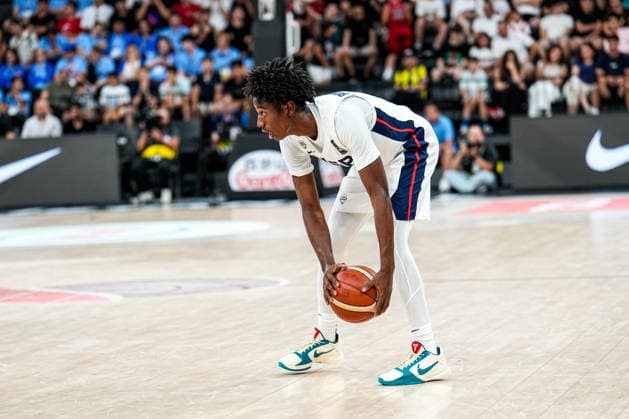 United States v Serbia: Final - FIBA U17, U 17 Basketball World Cup 2026 NaVorro Bowman Jr of the United States is in action during the FIBA U17 Basketball World Cup final match between the United States and Serbia at BDC Main Venue on July 5, 2026, in Istanbul, Turkey. Istanbul Istanbul Turkey  Copyright: xYagizxGurtugx originalFilename:gurtug-usavserb260705_npXfG.jpg