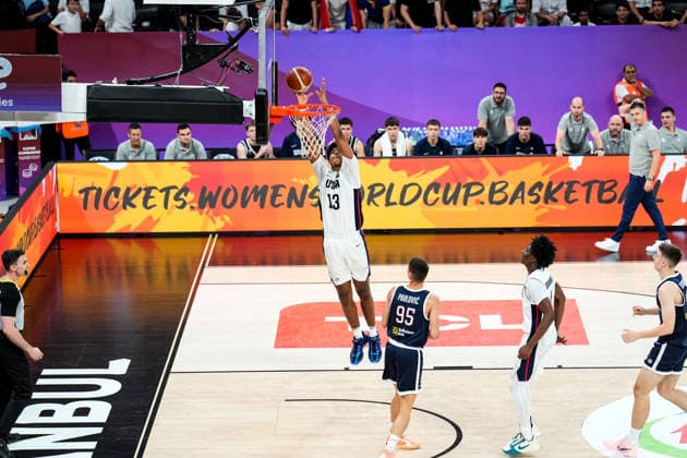 United States v Serbia: Final - FIBA U17, U 17 Basketball World Cup 2026 Joaquim Boumtje Boumtje of the United States dunks the ball during the FIBA U17 Basketball World Cup final match between the United States and Serbia at BDC Main Venue in Istanbul, Turkey, on July 5, 2026. Istanbul Istanbul Turkey  Copyright: xYagizxGurtugx originalFilename:gurtug-usavserb260705_npB4U.jpg