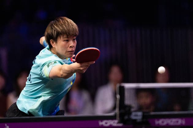 LOS ANGELES, CALIFORNIA - JULY 05: Wang Yidi of China competes in the Women s Singles Semifinal match against Sun Yingsha of China on day 10 of United States Smash 2026 at Ontario Convention Center on July 5, 2026 in Los Angeles, California.  Copyright: xVCGx 111652531605