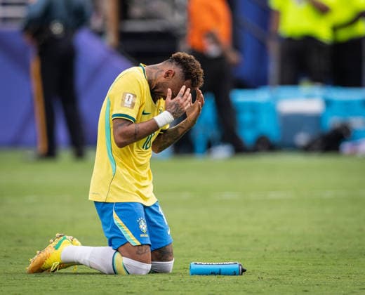 Neymar of Brazil looks dejected during a FIFA Men’s World Cup 2026 Round of 16 football match between Brazil and Norway at New York New Jersey Stadium, in East Rutherford on July 5th 2026 (Photo by Ricardo Nogueira SPP)  Copyright: xRicardoxNogueira SPPx Sportspressphoto_SPR185555