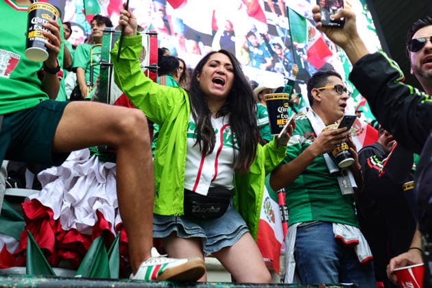 Mexican fans during the FIFA World Cup, WM, Weltmeisterschaft, Fussball 2026 last 16 match between Mexico and England at the Estadio Azteca, Mexico City, Mexico on 5 July 2026. Copyright: xPeterxDovganx 45230018
