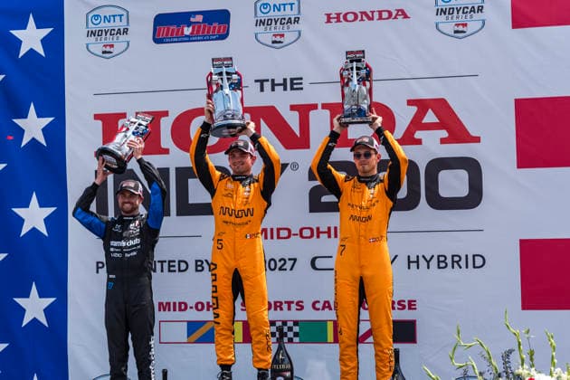 July 5, 2026, Lexington, Ohio, USA: IndyCar, Indy Car, IRL, USA SERIES driver, PATO OWARD (5) (MEX) of Monterey, Mexico, wins the Honda Indy 200 at Mid Ohio in LEXINGTON, Ohio. INDYCAR SERIES: July 05, 2026: Honda Indy 200: Race Winner Pato Oward  - ZUMAa161 20260705_aaa_a161_001 Copyright: xDominicxLoyerx xGMGx