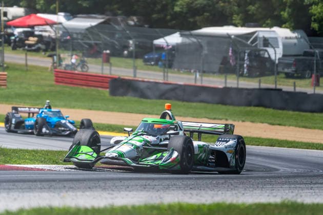 July 5, 2026, Lexington, Ohio, USA: IndyCar, Indy Car, IRL, USA SERIES driver, RINUS VEEKAY (76) (NLD) of Hoofddorp, Netherlands, races through the turns during the Honda Indy 200 at the Mid Ohio in LEXINGTON Ohio. INDYCAR SERIES: July 05, 2026: Honda Indy 200: Rinus VeeKay  - ZUMAa161 20260705_aaa_a161_004 Copyright: xQuinnxShellx xGMGx