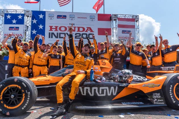 July 5, 2026, Lexington, Ohio, USA: IndyCar, Indy Car, IRL, USA SERIES driver, PATO OWARD (5) (MEX) of Monterey, Mexico, wins the Honda Indy 200 at Mid Ohio in LEXINGTON, Ohio. Lexington USA - ZUMAa161 20260705_aaa_a161_008 Copyright: xQuinnxShellx xGMGx