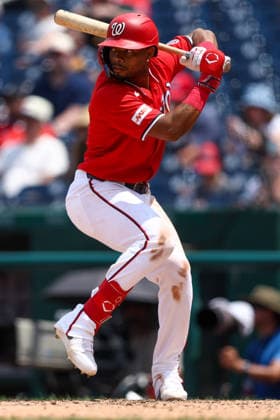 July 5, 2026, Washington D.C, District Of Columbia, United States: Washington, DC; Washington Nationals designated hitter Joso Tena (8) bats during the Major League Baseball game between the Washington Nationals and the Pittsburgh Pirates at Nationals Park on Sunday, July 5, 2026. The Pirates beat the Nationals 11-5. MLB, Baseball Herren, USA Pittsburgh Pirates 11:5 Washington Nationals  - ZUMAp258 20260705_znp_p258_010 Copyright: xStevexPrakopex