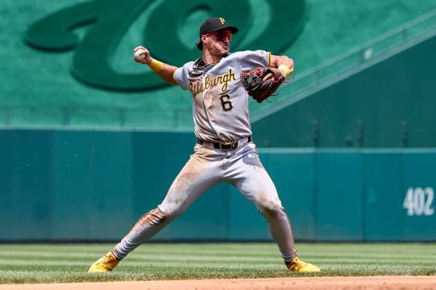July 5, 2026, Washington D.C, District Of Columbia, United States: Washington, DC; Pittsburgh Pirates shortstop Konnor Griffin (6) throws to first during the Major League Baseball game between the Washington Nationals and the Pittsburgh Pirates at Nationals Park on Sunday, July 5, 2026. The Pirates beat the Nationals 11-5. Washington D.C United States - ZUMAp258 20260705_znp_p258_017 Copyright: xStevexPrakopex