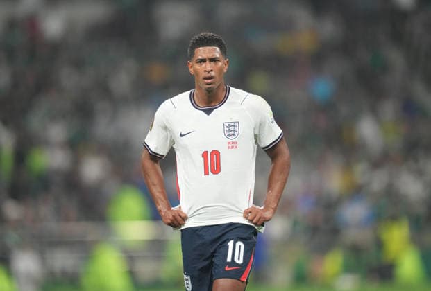 Jude Bellingham (England) during Mexico and England, Round of 16 FIFA World Cup, WM, Weltmeisterschaft, Fussball 2026, Azteca Stadium, Mexico, Mexico on July 5, 2026. Thor Wegner DeFodi Images. (Photo by DeFodi Images) - *** Jude Bellingham of England during the Round of 16 match between Mexico and England at the 2026 FIFA World Cup, Azteca Stadium, Mexico City, on July 5, 2026. Photo by DeFodi Images, Thor Wegner