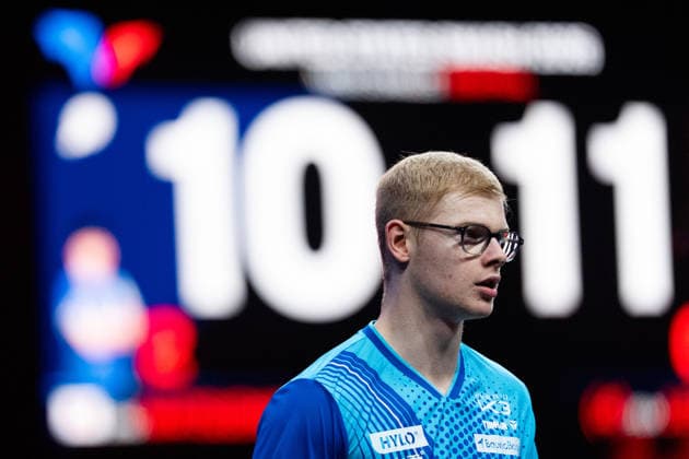 LOS ANGELES, CALIFORNIA - JULY 05: Felix Lebrun of France reacts in the Men s Singles Semifinal match against Sora Matsushima of Japan on day 10 of United States Smash 2026 at Ontario Convention Center on July 5, 2026 in Los Angeles, California.  Copyright: xVCGx 111652553014