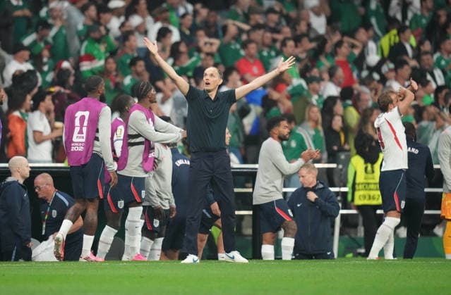 Thomas Tuchel (England) during Mexico and England, Round of 16 FIFA World Cup, WM, Weltmeisterschaft, Fussball 2026, Azteca Stadium, Mexico, Mexico on July 5, 2026. Thor Wegner DeFodi Images. (Photo by DeFodi Images) - *** Thomas Tuchel in England during the Mexico vs. England Round of 16 match at the 2026 FIFA World Cup, Azteca Stadium, Mexico City, Mexico, on July 5, 2026. Photo by Thor Wegner, DeFodi Images