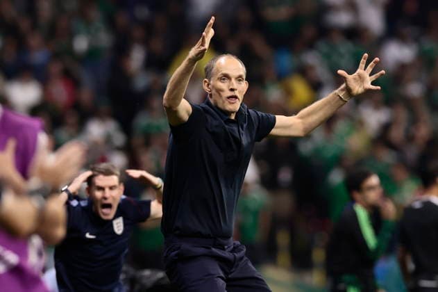 FIFA World Cup, WM, Weltmeisterschaft, Fussball 2026 - Round of 16 - Mexico vs. England Thomas Tuchel head coach of England reacts during the FIFA World Cup 2026 Round of 16 soccer match between Mexico and England, in Mexico City, Mexico, 05 July 2026. MEXICO CITY Mexico  Copyright: xJOSExMENDEZx