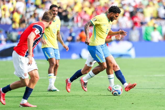 July 5, 2026, USA: Ederson player of Brazil during the Round of 16 match between Brazil and Norway at the FIFA World Cup, WM, Weltmeisterschaft, Fussball at New York New Jersey Stadium, in East Rutherford, United States, on Sunday, July 05, 2026. FIFA World Cup 2026 - Round Of 16 - Brazil V Norway  - ZUMAc233 0860842449st Copyright: xVanessaxCarvalhox