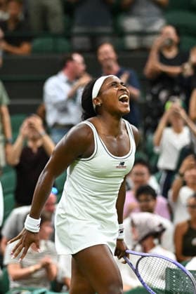 2026 Wimbledon - Coco Gauff Coco Gauff (USA) during her fourth round match at the 2026 Wimbledon Championships at the AELTC in London, UK on July 5, 2026. Photo by Corinne Dubreuil ABACAPRESS.COM London  Copyright: xDubreuilxCorinne ABACAx