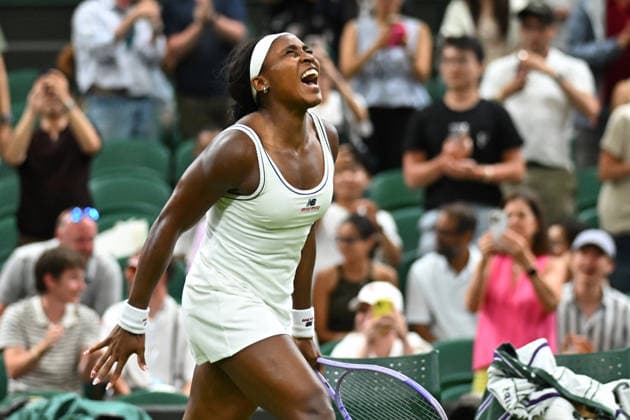 2026 Wimbledon - Coco Gauff Coco Gauff (USA) during her fourth round match at the 2026 Wimbledon Championships at the AELTC in London, UK on July 5, 2026. Photo by Corinne Dubreuil ABACAPRESS.COM London  Copyright: xDubreuilxCorinne ABACAx