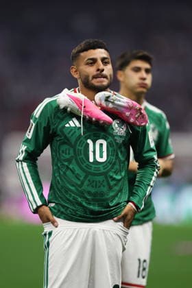FIFA World Cup, WM, Weltmeisterschaft, Fussball 2026 - Round of 16 - Mexico vs. England Alexis Vega of Mexico reacts during the FIFA World Cup 2026 Round of 16 soccer match between Mexico and England, in Mexico City, Mexico, 05 July 2026. MEXICO CITY Mexico  Copyright: xALEXxCRUZx