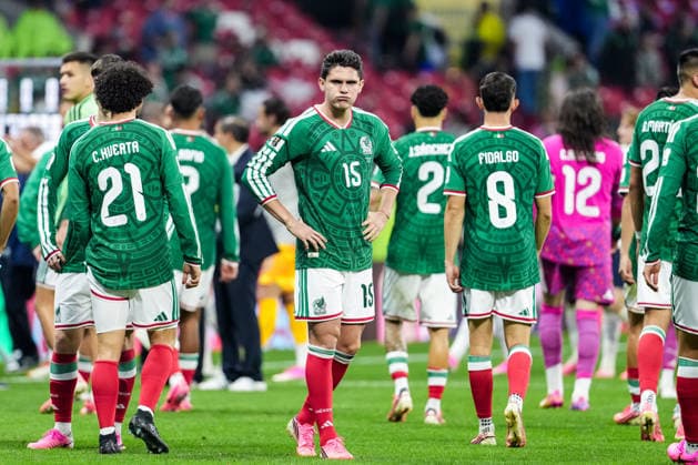 Israel Reyes of Mexico reacts during the FIFA Men’s World Cup 2026 round of 16 football match between Mexico and England at Mexico City Stadium, in Mexico City on July 5th 2026 (Photo by Alexandra Fechete SPP)  Copyright: xAlexandraxFechete SPPx Sportspressphoto_SPR185757