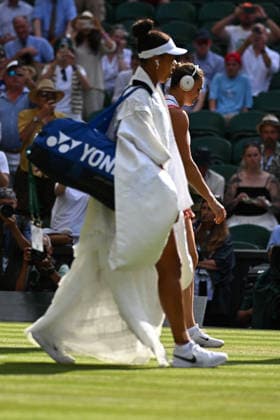2026 Wimbledon - Naomi Osaka Naomi Osaka (JPN) during her fourth round match at the 2026 Wimbledon Championships at the AELTC in London, UK on July 5, 2026. Photo by Corinne Dubreuil ABACAPRESS.COM London  Copyright: xDubreuilxCorinne ABACAx
