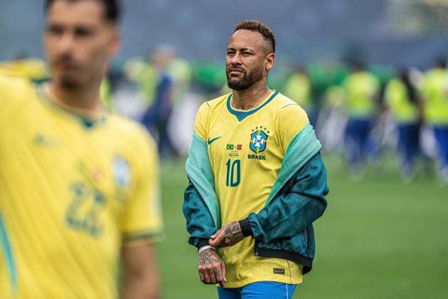 Brazil vs. Norway NOVA JERSEY, NJ - 05.07.2026: BRAZIL VS. NORWAY - Neymar, , during the match between Brazil and Norway, valid for the round of 16 of the 2026 FIFA World Cup, WM, Weltmeisterschaft, Fussball held at MetLife Stadium, in East Rutherford, New Jersey, United States, this Sunday (5). (Photo: Danilo Fernandes Fotoarena) x2980461x  DaniloxFernandes