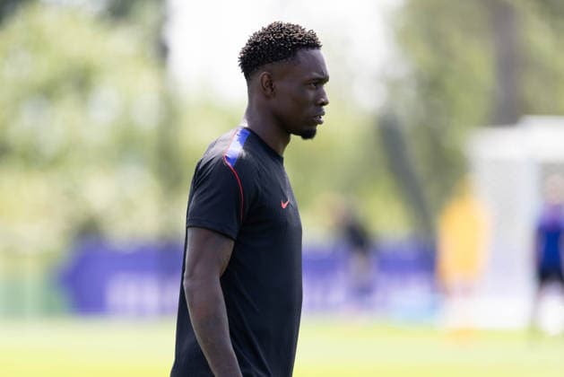 July 4, 2026, Seattle, Washington, USA: United States of America forward Folarin Balogun (20) warms up in their final team practice before their game at the USA national team, Nationalteam Training which took place at University of Washington Soccer Stadium. Seattle USA - ZUMAl181 20260704_zsp_l181_083 Copyright: xMelissaxLevinx