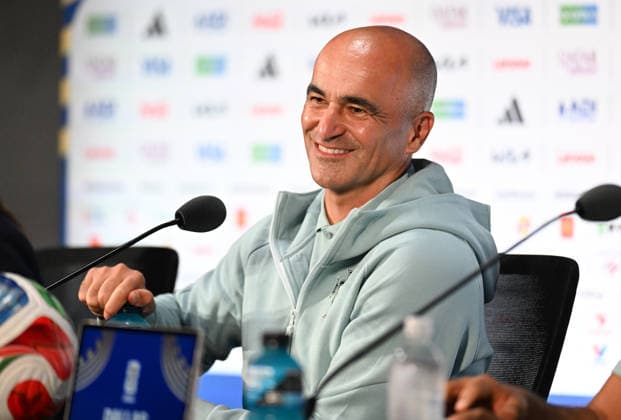 (260706) -- DALLAS, July 6, 2026 -- Roberto Martinez, head coach of Portugal, attends a press conference, PK, Pressekonferenz ahead of the round of 16 match between Portugal and Spain at the 2026 FIFA World Cup, WM, Weltmeisterschaft, Fussball in Dallas, the United States, on July 5, 2026. ) (SP)U.S.-DALLAS-FOOTBALL-FIFA WORLD CUP-PRESS CONFERENCE-PORTUGAL ChengxMin 
