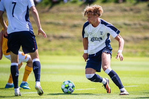 Aarhus GF v Motherwell FC, pre-season test match, Aarhus, Denmark Aarhus, Denmark. 05th, July 2026. Frederik Emmery (39) of Aarhus GF seen during a pre-season test match between Aarhus GF and Motherwell FC at the AGF training facility Fredensvang in Aarhus Denmark, Aarhus, Fredensvang  Copyright: xGonzalesxPhoto MortenxKjaerx