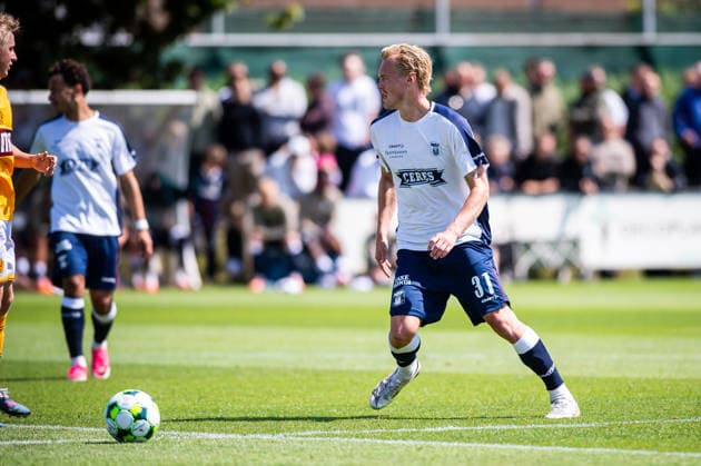 Aarhus GF v Motherwell FC, pre-season test match, Aarhus, Denmark Aarhus, Denmark. 05th, July 2026. Tobias Bech (31) of Aarhus GF seen during a pre-season test match between Aarhus GF and Motherwell FC at the AGF training facility Fredensvang in Aarhus Denmark, Aarhus, Fredensvang  Copyright: xGonzalesxPhoto MortenxKjaerx