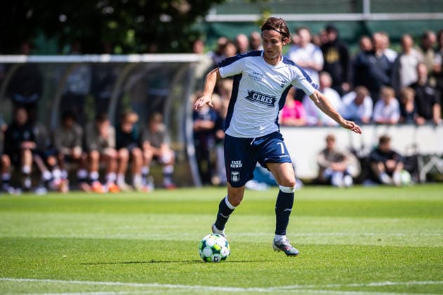 Aarhus GF v Motherwell FC, pre-season test match, Aarhus, Denmark Aarhus, Denmark. 05th, July 2026. Markus Solbakken (7) of Aarhus GF seen during a pre-season test match between Aarhus GF and Motherwell FC at the AGF training facility Fredensvang in Aarhus Denmark, Aarhus, Fredensvang  Copyright: xGonzalesxPhoto MortenxKjaerx